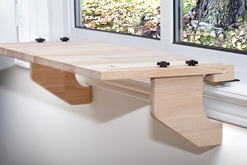 Ad Furnishes Original Sillmate Window Plant Shelf, 21.25&quot; Sill Shelf for Plants - Verify Sizing First - Cat Perch - Renter Friendly No Drilling/damage - Sill Extender for Plants - Window Table