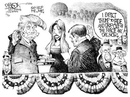 Political cartoon Donald Trump 2016 GOP