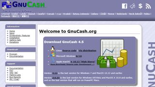 Website screenshot for GnuCash