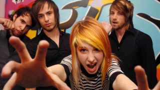 Paramore posing for a photograph in 2005