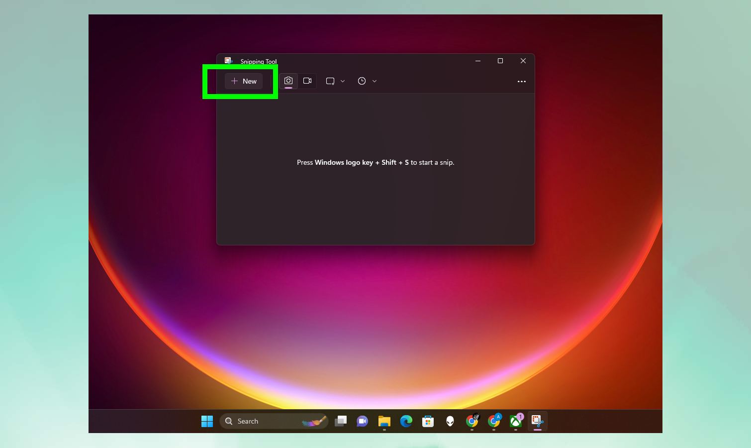 Как сделать снимок экрана в Windows 11, шаг 2