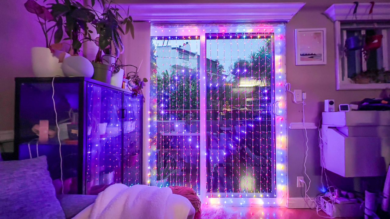 Govee Curtain Lights during author's testing