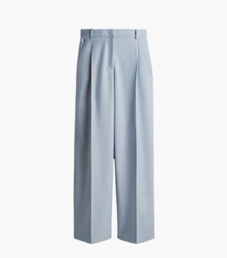 Image of blue tailored trousers