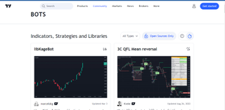 Website screenshot for TradingView