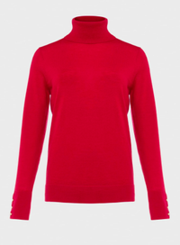 Lara Merino Wool Roll Neck Jumper in Granita Pink, Was £75, Now £56.25 (Was $80, Now $65) | Hobbs