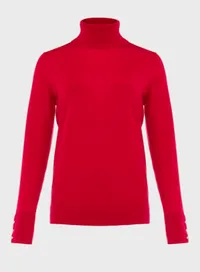 Lara Merino Wool Roll Neck Jumper in Granita Pink, Was £75, Now £56.25 (Was $80, Now $65) | Hobbs