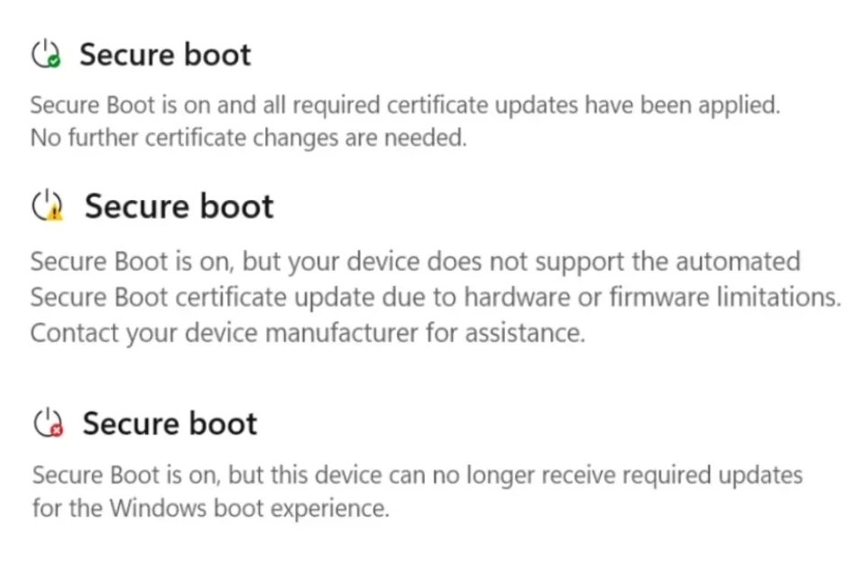 Secure Boot cert alert