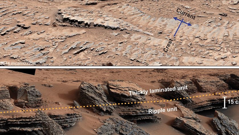 Photos of &quot;ripples&quot; on the surface of Mars