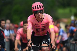 CELLESSURDUROLLE FRANCE JUNE 04 Darren Rafferty of Ireland and Team EF Education EasyPost prior to the 76th Criterium du Dauphine 2024 Stage 3 a 1817km stage from CellessurDurolle to Les Estables 1337m UCIWT on June 04 2024 in CellessurDurolle France Photo by Dario BelingheriGetty Images