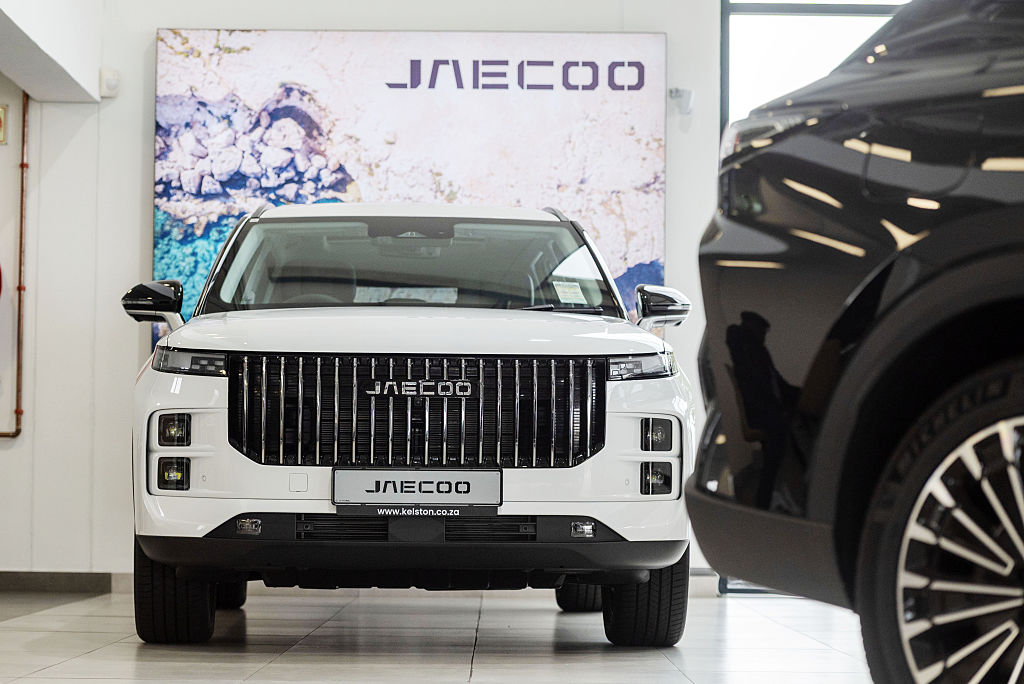 Jaecoo 7 (J7) SUV at a showroom for Omoda and Jaecoo