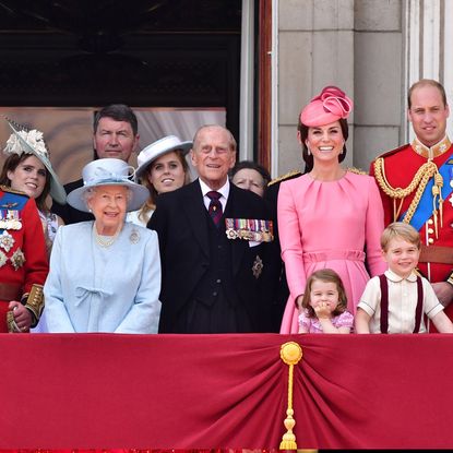 Royals on the balcony of Buckingham Palace