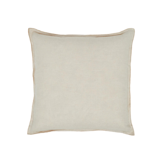 Neutral linen throw pillow