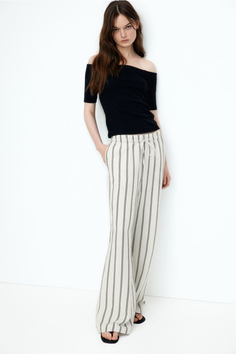 Linen-Blend Trousers
