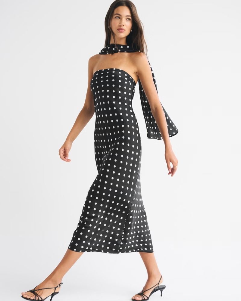 abercrombie, The A&F Julia Strapless Scarf Maxi Dress