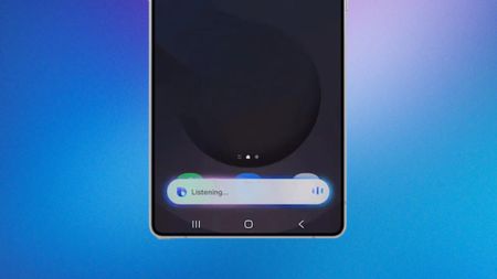 Samsung Bixby on a blue gradient background