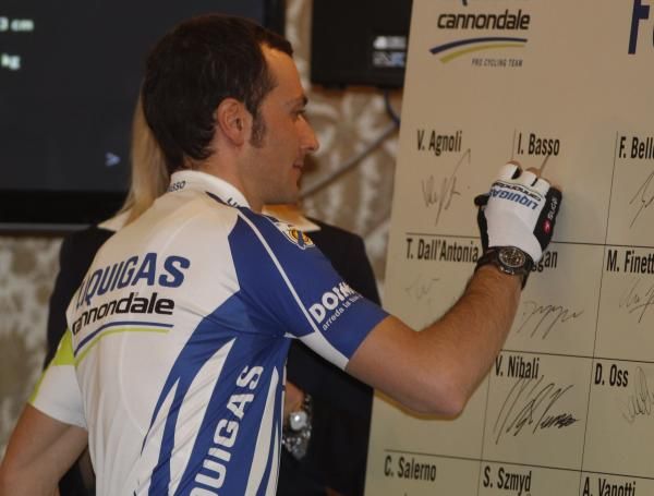 Ivan Basso (Liquigas-Cannondale) reporting for duty.