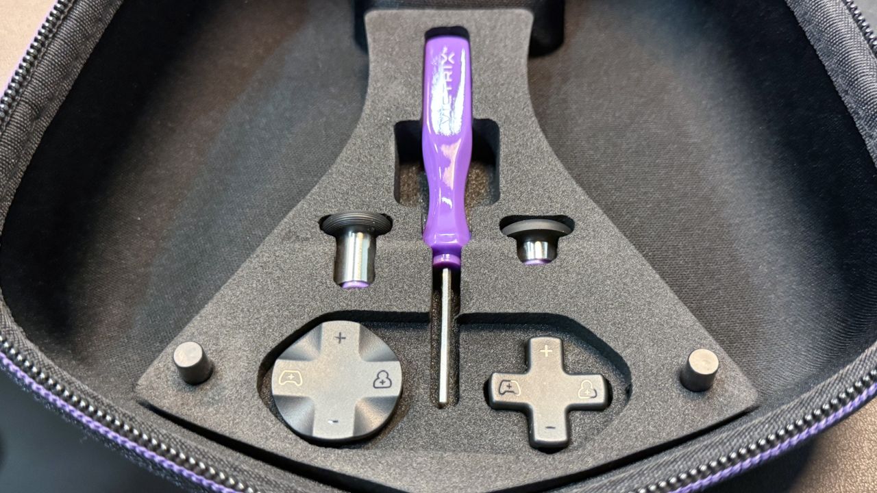 A photo from Gamescom 2024 showing the PDP Victrix controller
