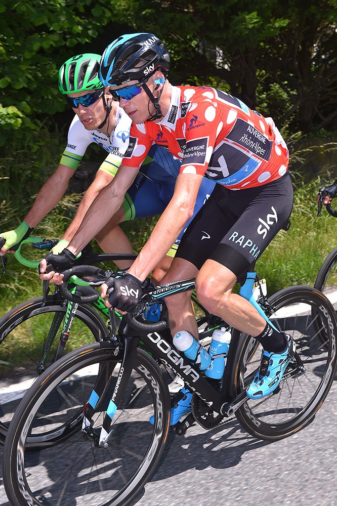 Chris Froome (Sky) in polka dots