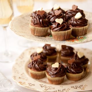 Mini Brownie Cupcakes with Ganache Topping