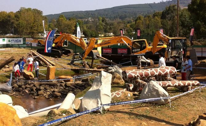 The trials venue is next to the expo area for easy good spectating