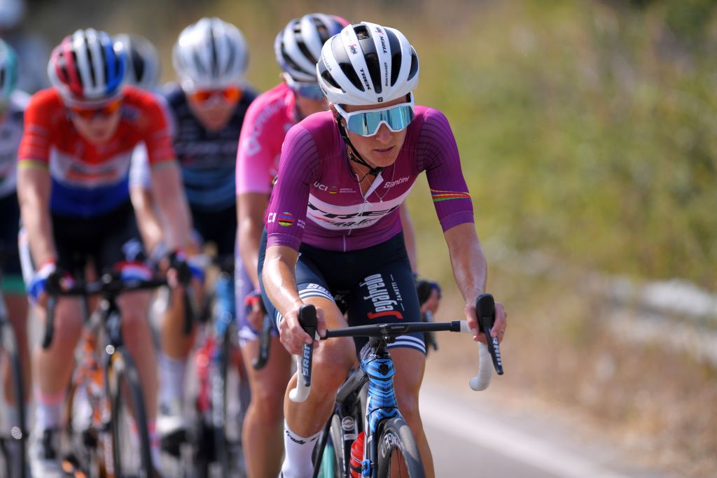 Lizzie Deignan working for Longo Borghini stage 8 at the Giro Rosa