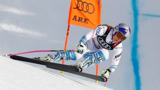 Lindsey Vonn of USA competes during the FIS World Ski Championships Women's Downhill on February 10, 2019 in Are Sweden