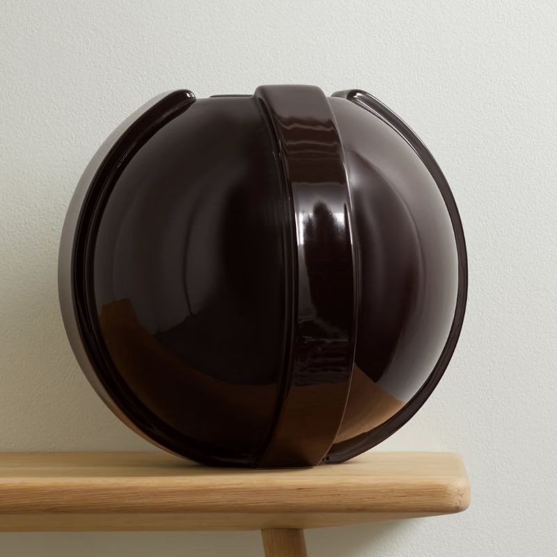 dark brown rounded vase