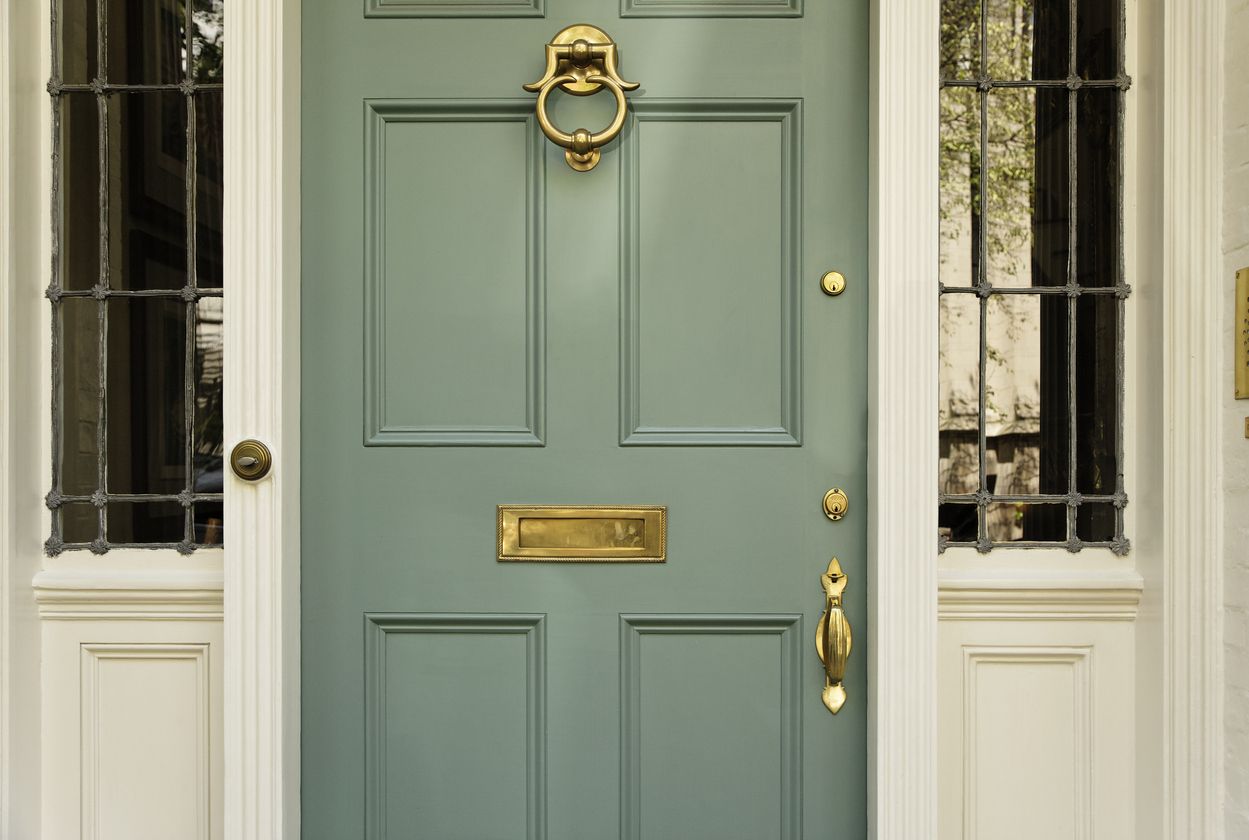 A front door to a house.