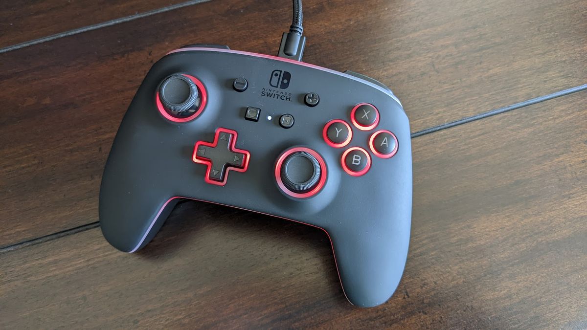 Powera Spectra Wired Controller Lights Red