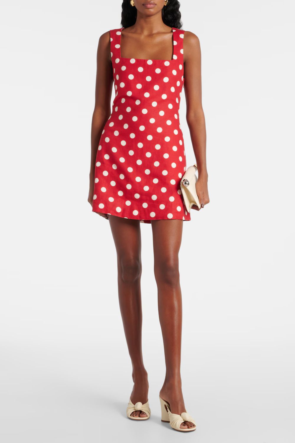 Posse Alice polka-dot linen minidress