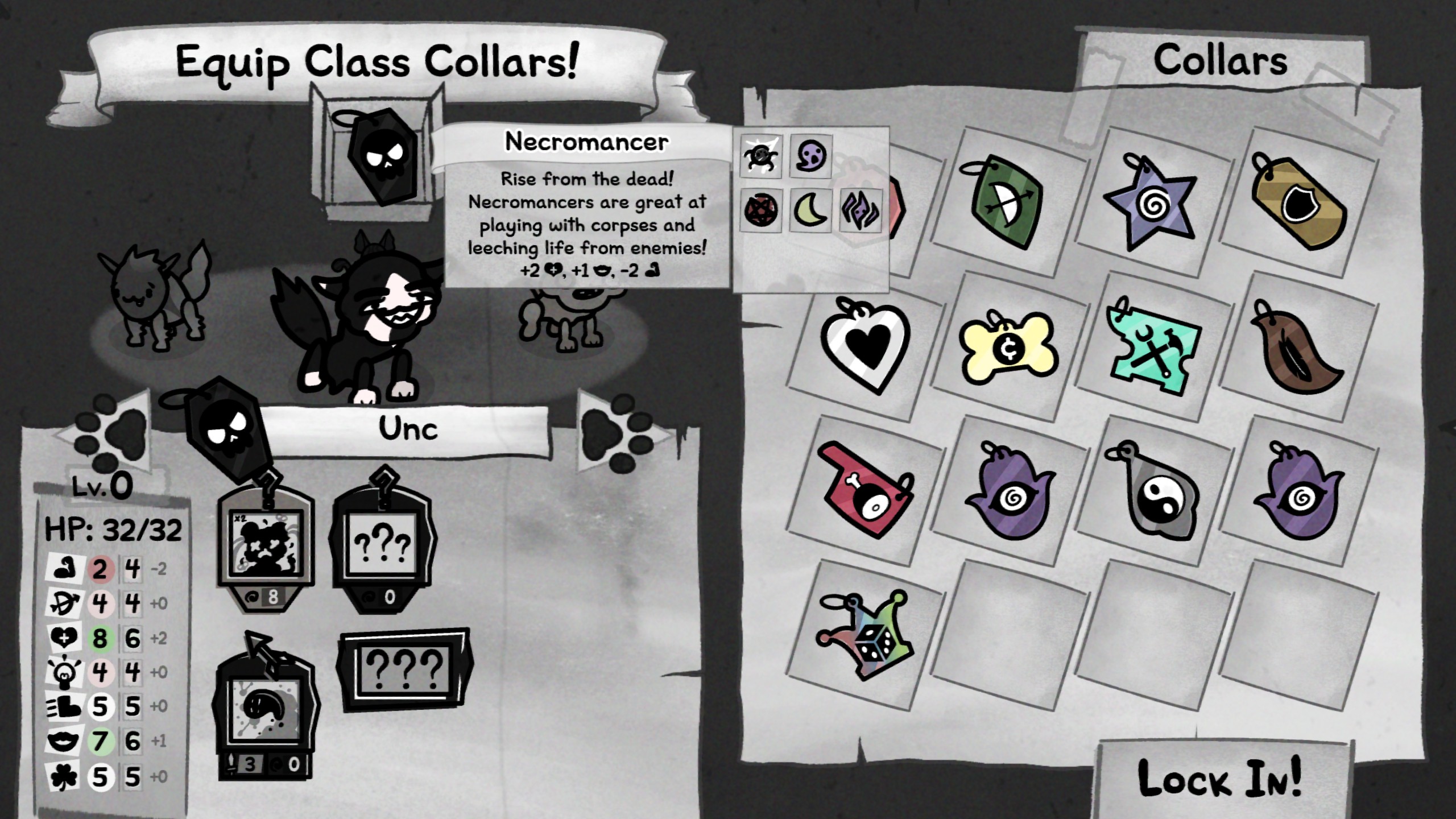 Mewgenics Necromancer collar