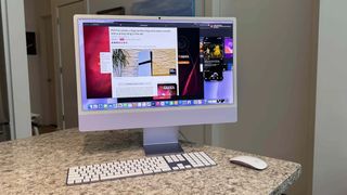 An Apple iMac M4 on a table