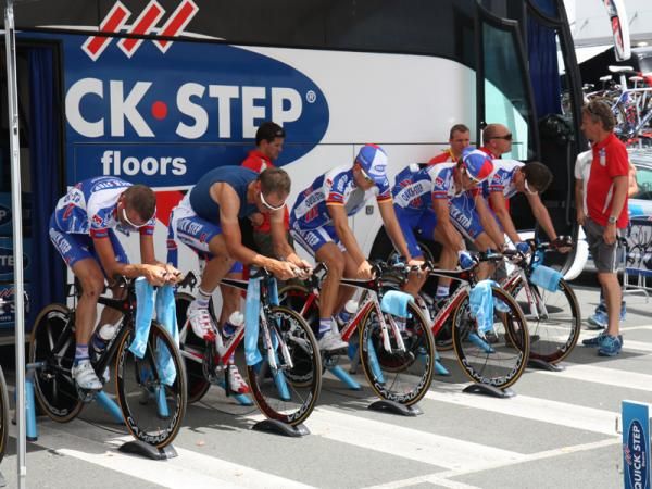 Quick Step gears up for Sunday's race against the clock.