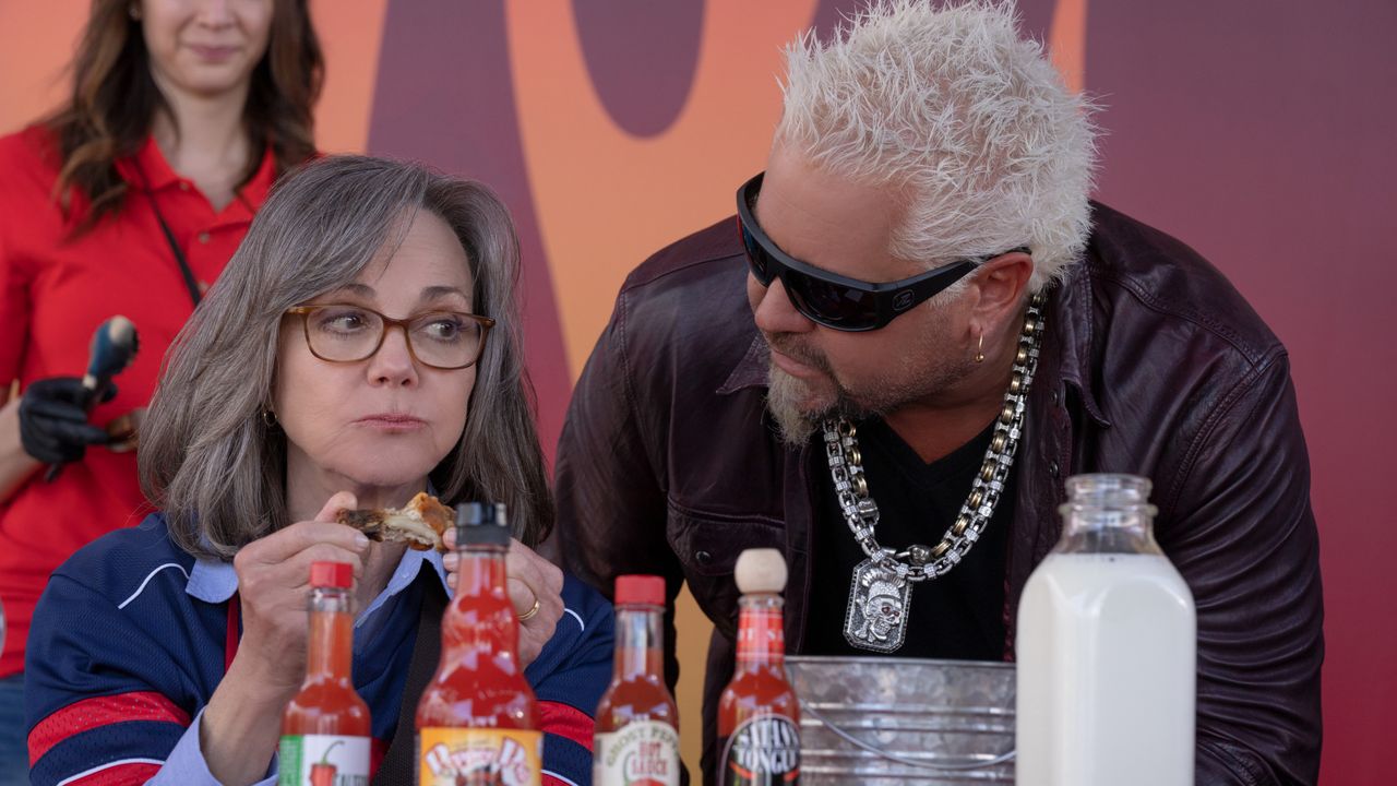 Sally Field and Guy Fieri in 80 for Brady