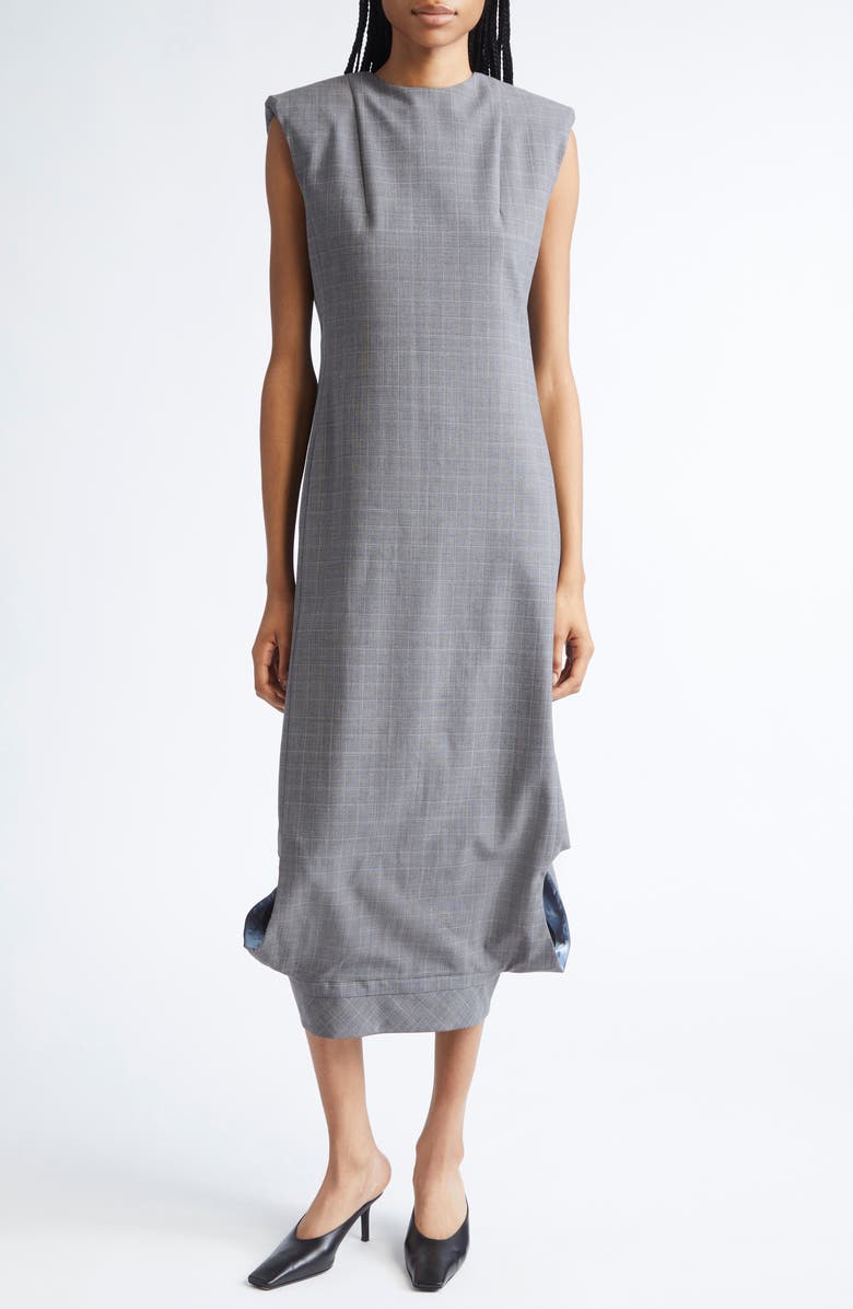 Duany Plaid Wool Gabardine Dress