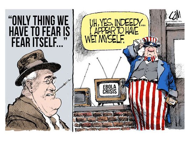 Editorial cartoon fear itself U.S. Ebola