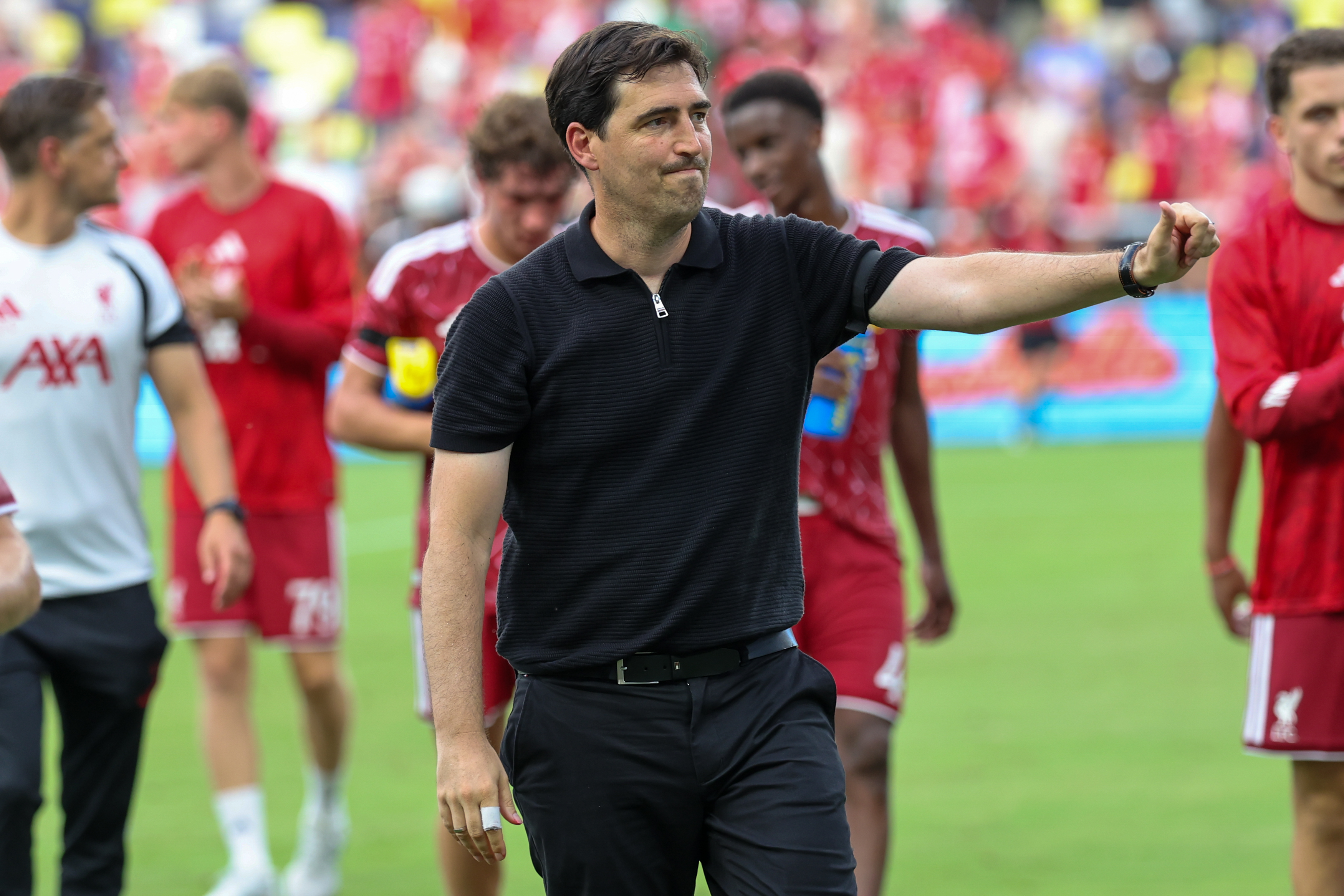 Liverpool manager Andoni Iraola