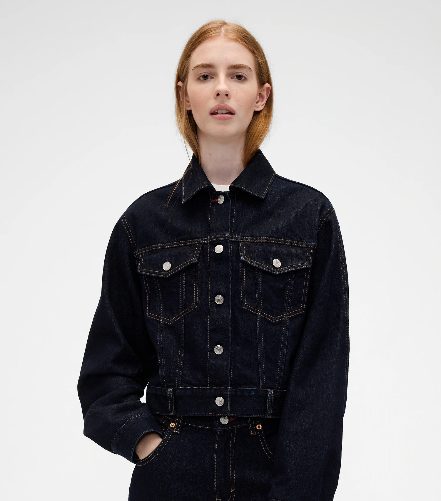 Gap, Gap &amp;times; Victoria Beckham Relaxed Crop Denim Jacket