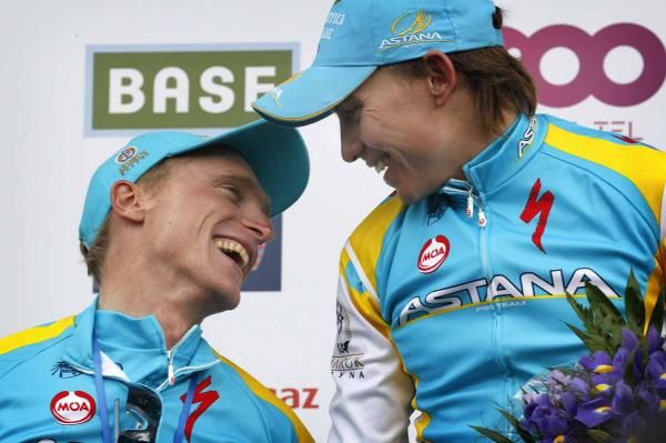 Maxim Iglinskiy and Enrico Gasparotto (Astana) were 1st and 3rd.