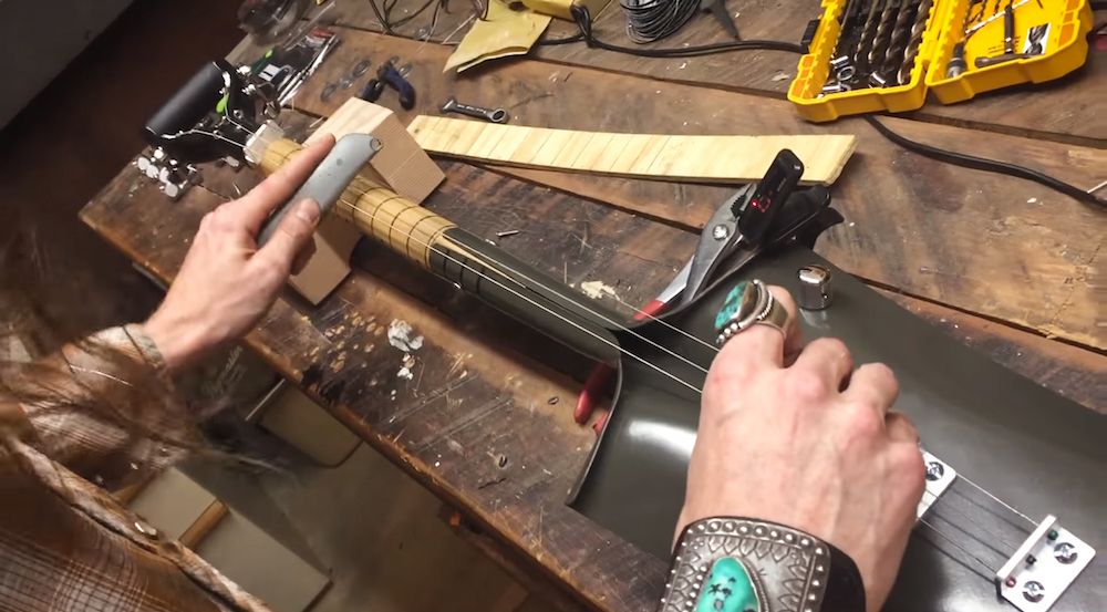 Justin Johnson why I play a threestring shovel guitar Guitar World