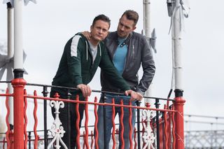 Darren Osborne and Luke Morgan in Hollyoaks