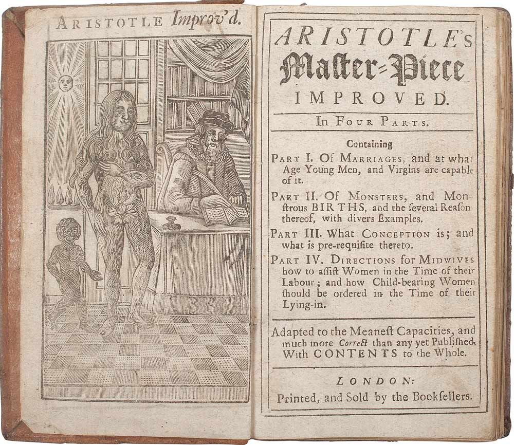 rare book &quot;aristotle&#039;s compleat master-piece&quot;