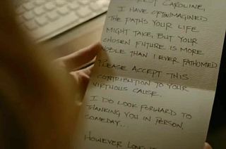 Klaus letter to Caroline on The Vampire Diaries series finale Klaroline letter