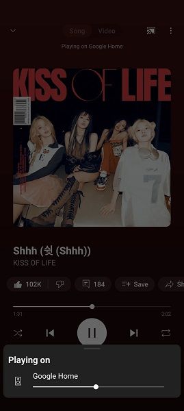 YouTube Music is testing a new submenu for changing the volume of music when casting.