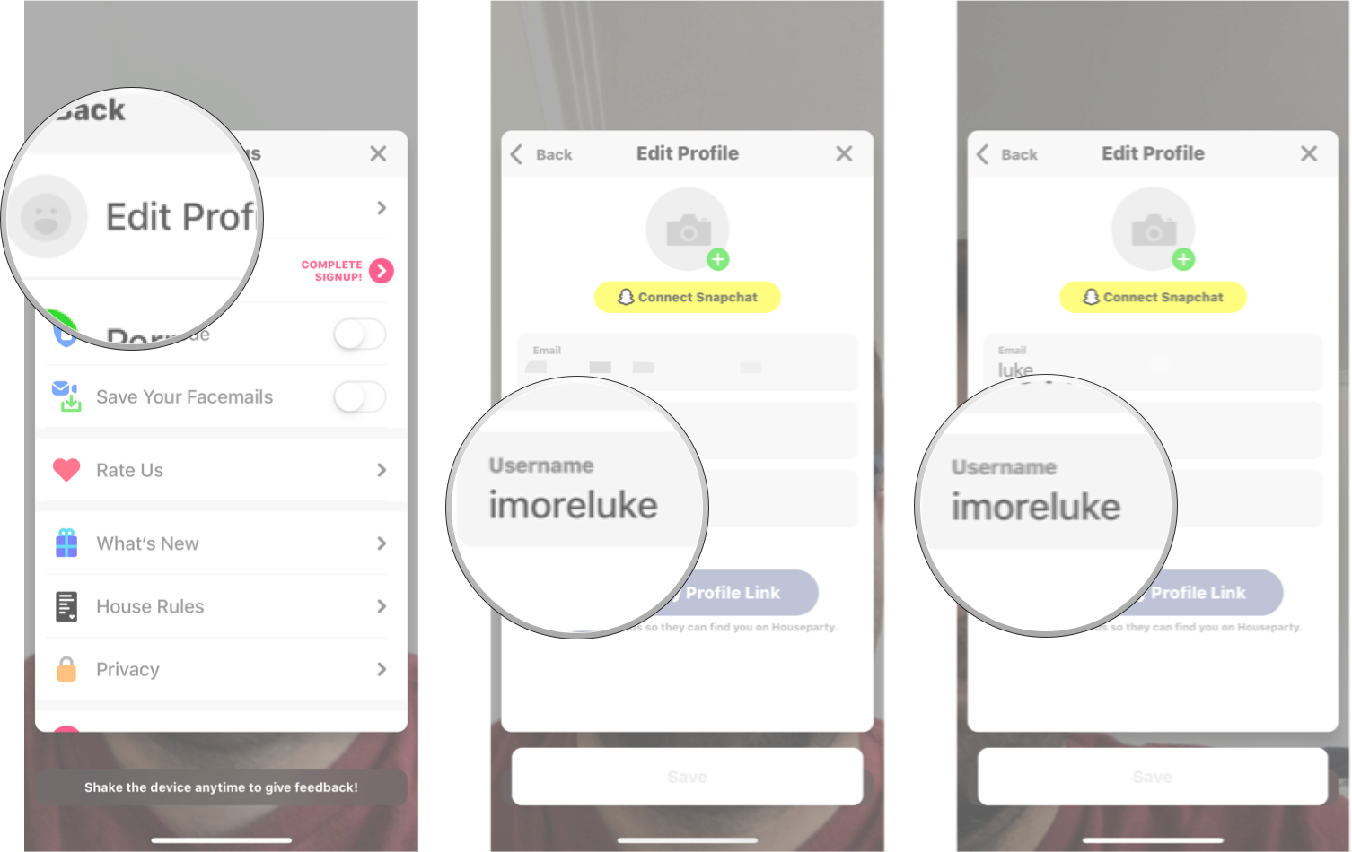 Tap edit profile, tap your username, and then enter your new username.