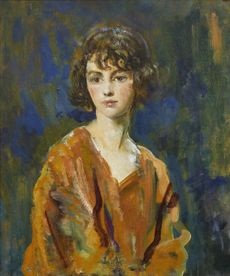 The Hon Lois Sturt, 1919, 22¼in by 25in, by Ambrose McEvoy.