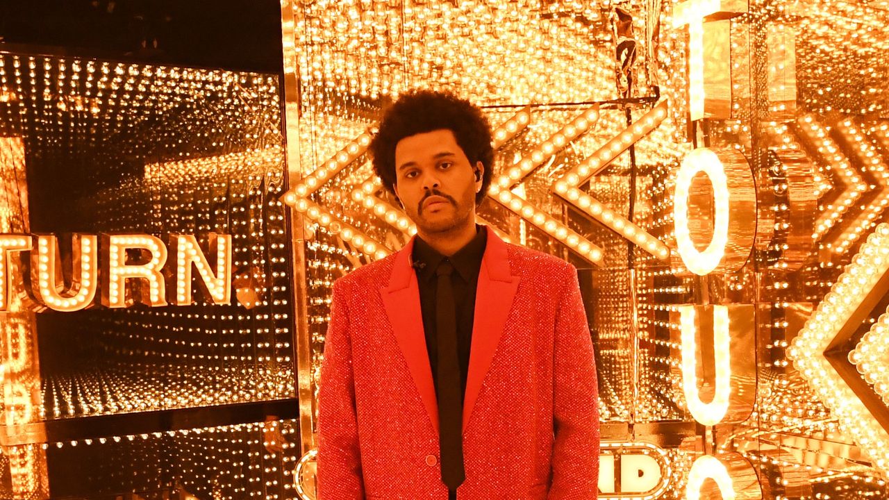 In this image released on February 7th, The Weeknd rehearses for the Super Bowl LV Halftime Show at Raymond James Stadium on February 04, 2021 in Tampa, Florida