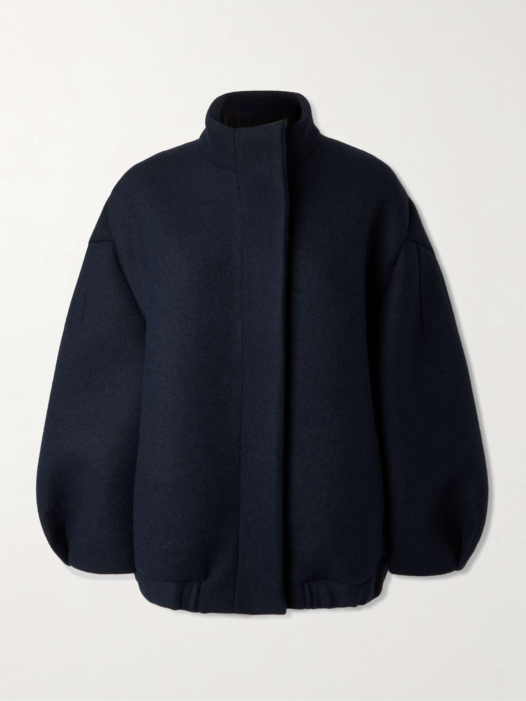 Oversized Felt Bomber Jacket