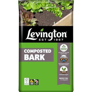 Levington Composted Bark, 50 Litres, Soil Enricher