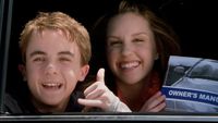Frankie Muniz and Amanda Bynes in a limo in Big Fat Liar.